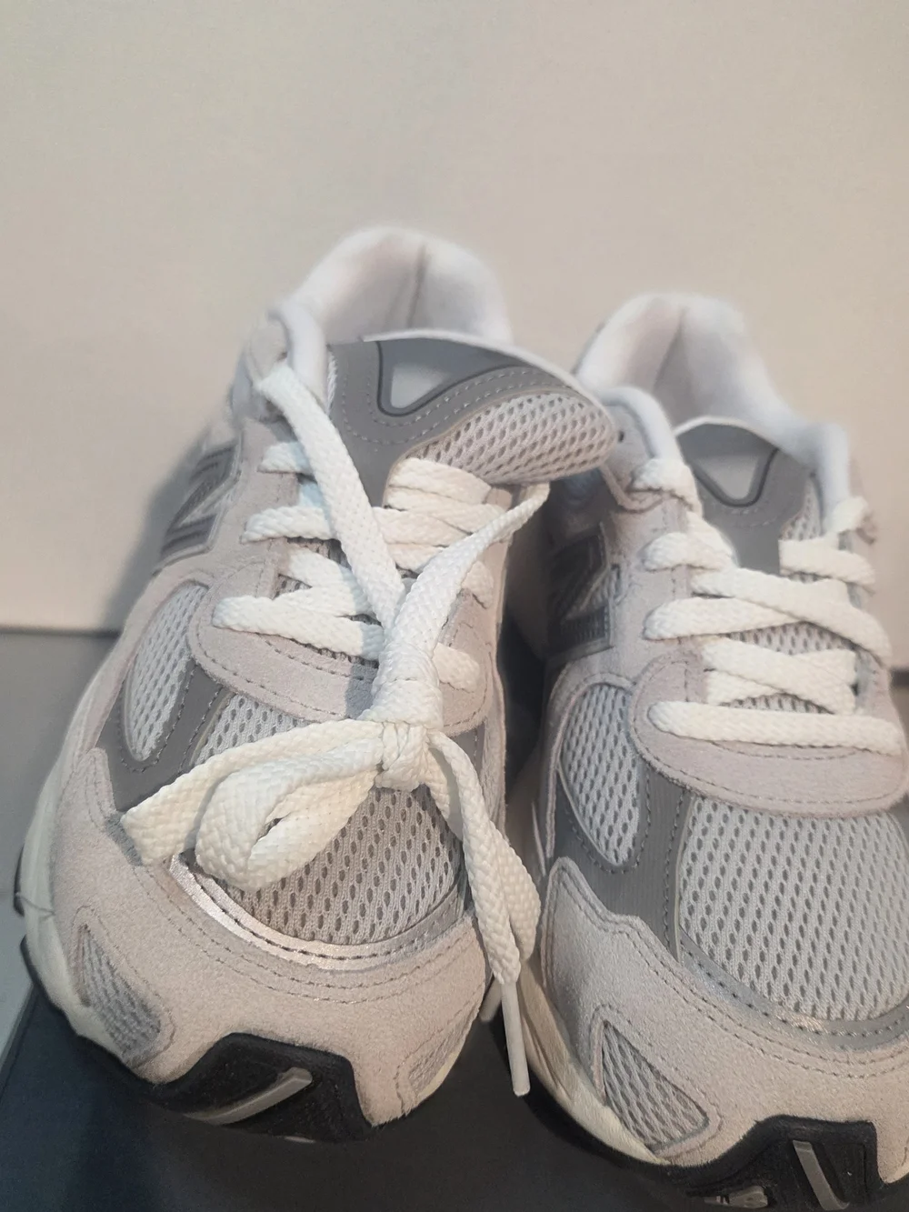Kids Grey New Balance Lace-Up Sneakers